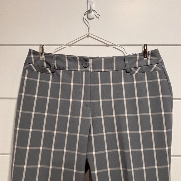 Cleo petites Everybody ankle pants grey and white size 10 petite - Picture 4 of 11